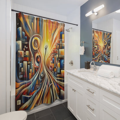 Symphonic Perspective Embarkation Shower Curtains - ATUH.ART
