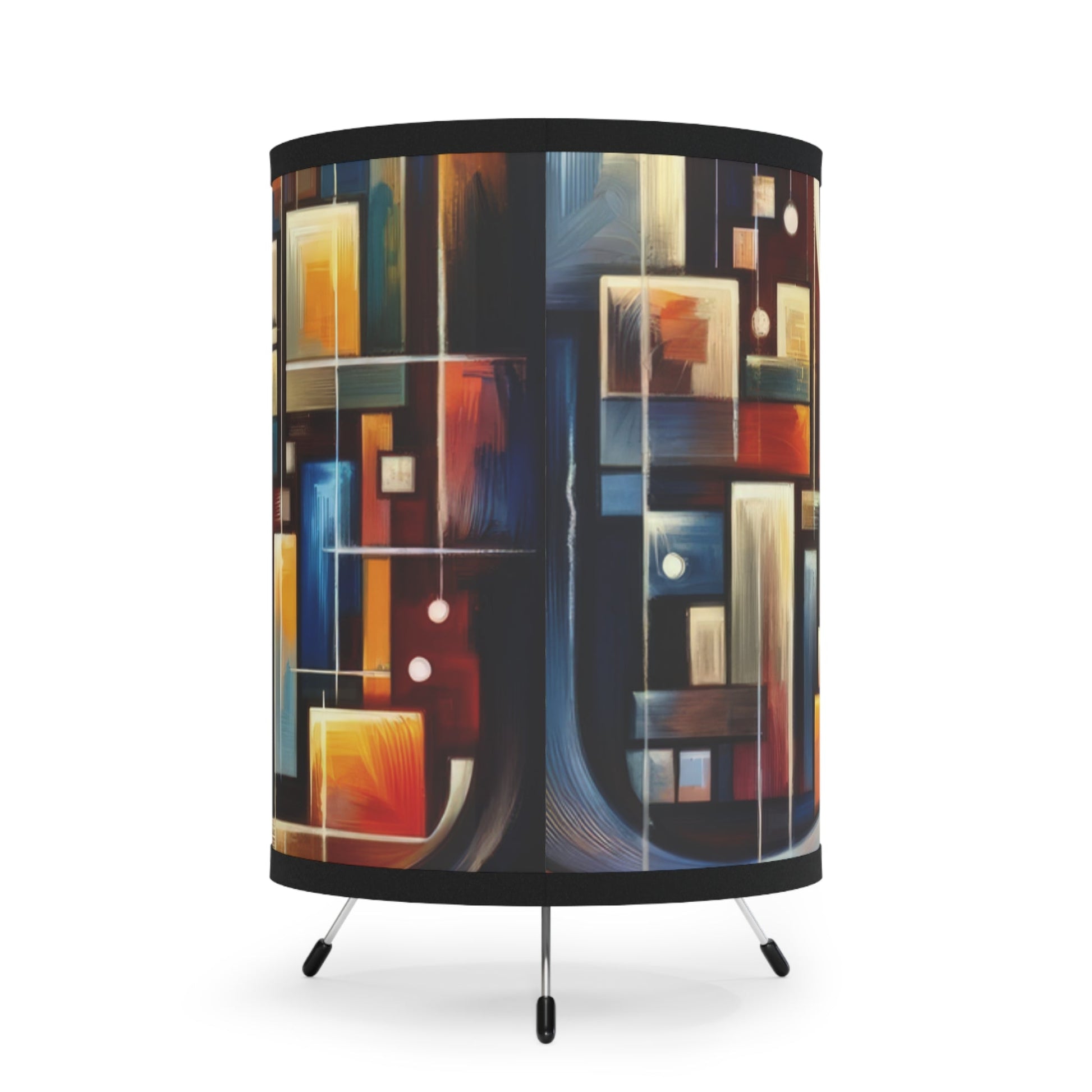 Symphonic Perspective Embarkation Tripod Lamp with High-Res Printed Shade, US\CA plug - ATUH.ART