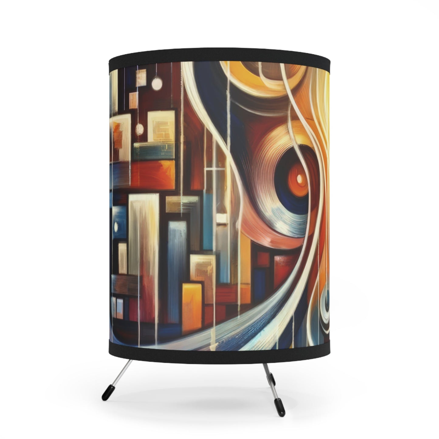 Symphonic Perspective Embarkation Tripod Lamp with High-Res Printed Shade, US\CA plug - ATUH.ART