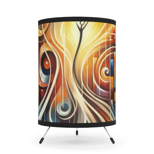 Symphonic Perspective Embarkation Tripod Lamp with High-Res Printed Shade, US\CA plug - ATUH.ART
