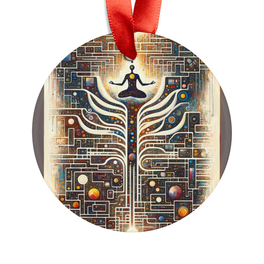 Syncing Silicon Spirituality Acrylic Ornament with Ribbon - ATUH.ART