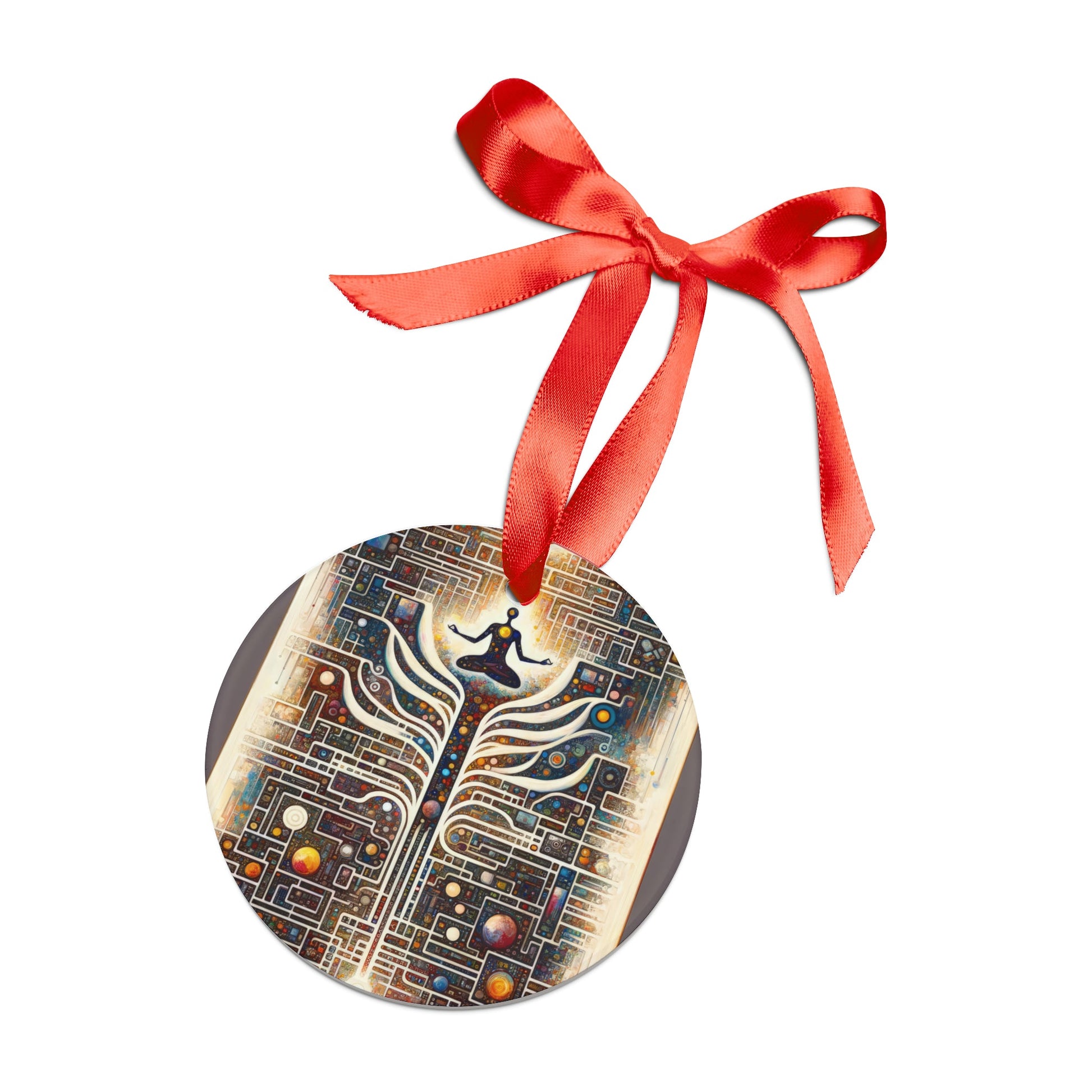 Syncing Silicon Spirituality Acrylic Ornament with Ribbon - ATUH.ART