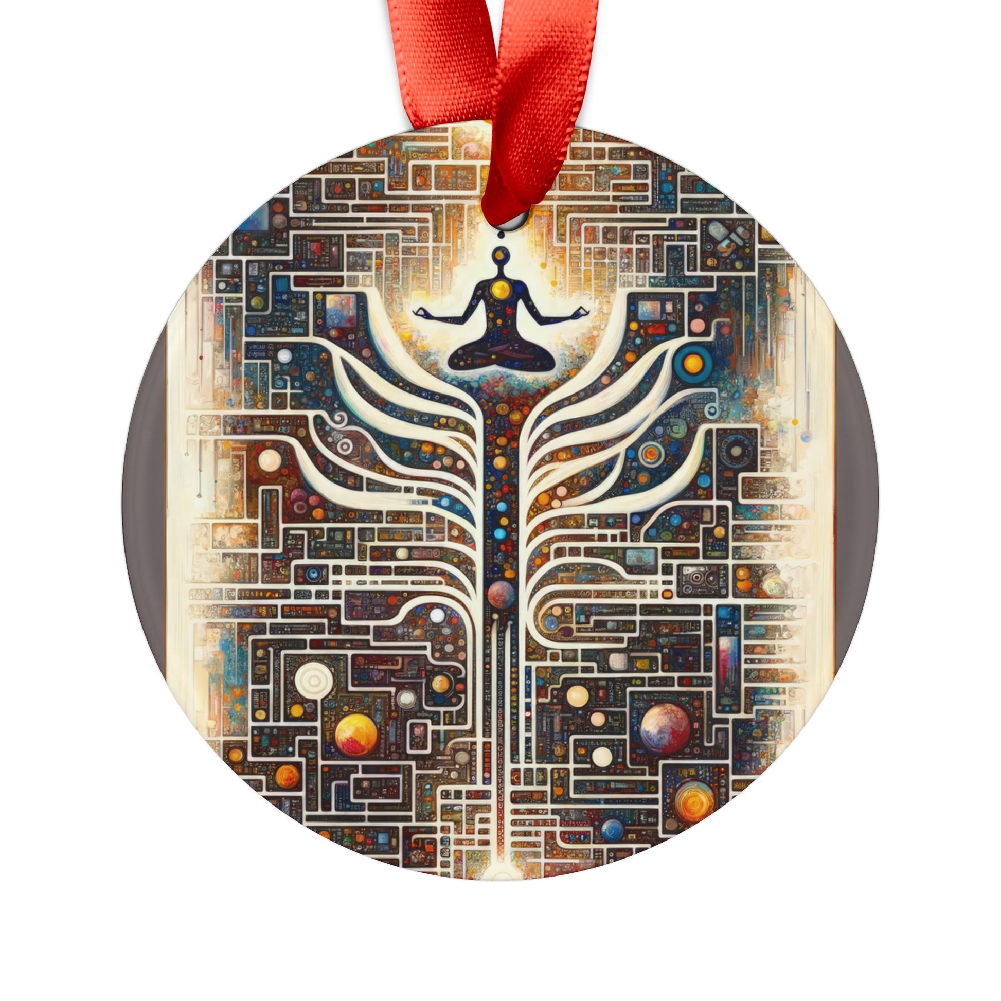 Syncing Silicon Spirituality Acrylic Ornament with Ribbon - ATUH.ART