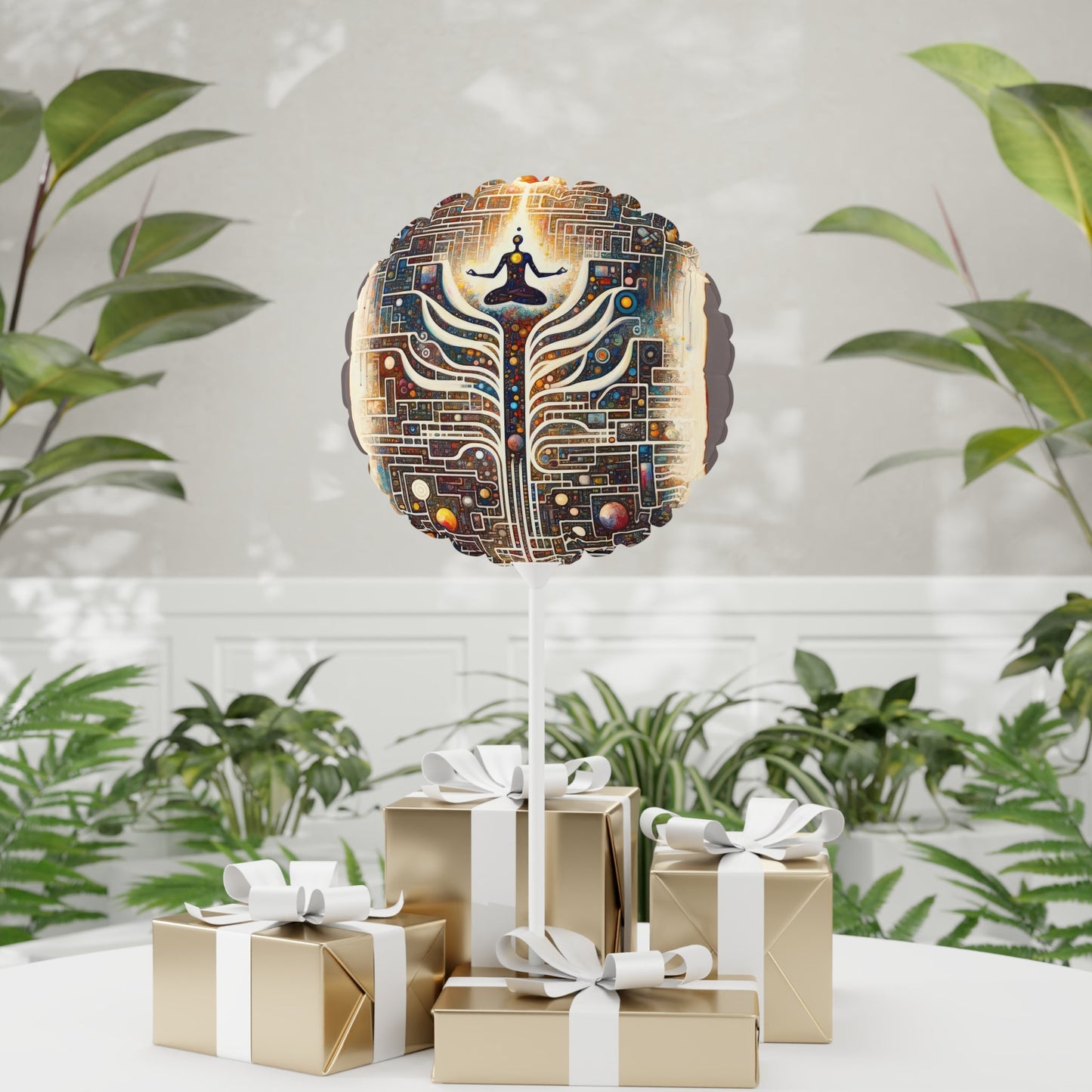 Syncing Silicon Spirituality Balloon (Round and Heart-shaped), 11" - ATUH.ART