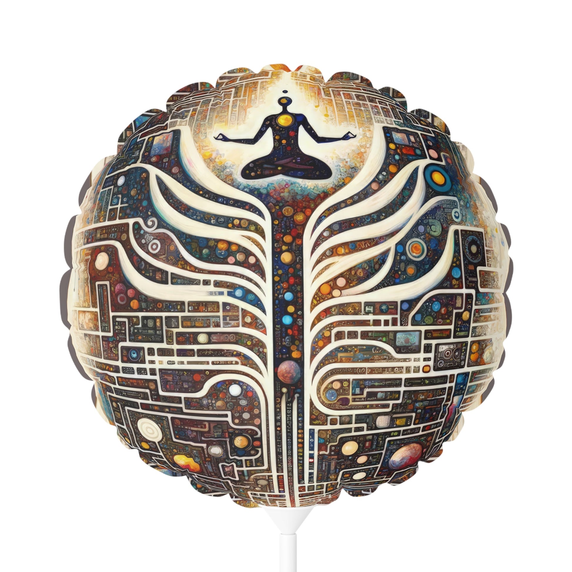 Syncing Silicon Spirituality Balloon (Round and Heart-shaped), 11" - ATUH.ART