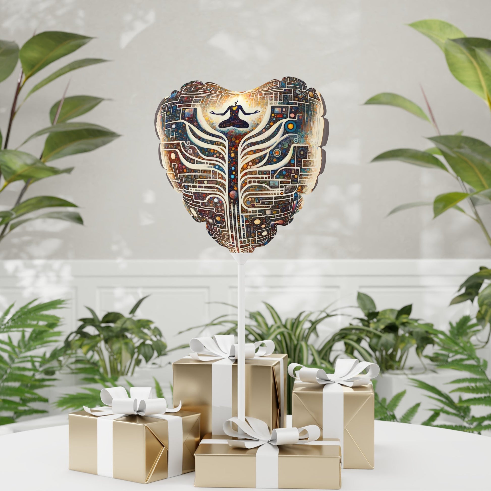 Syncing Silicon Spirituality Balloon (Round and Heart-shaped), 11" - ATUH.ART