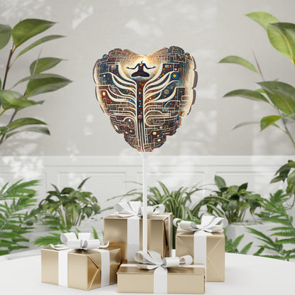 Syncing Silicon Spirituality Balloon (Round and Heart-shaped), 11" - ATUH.ART