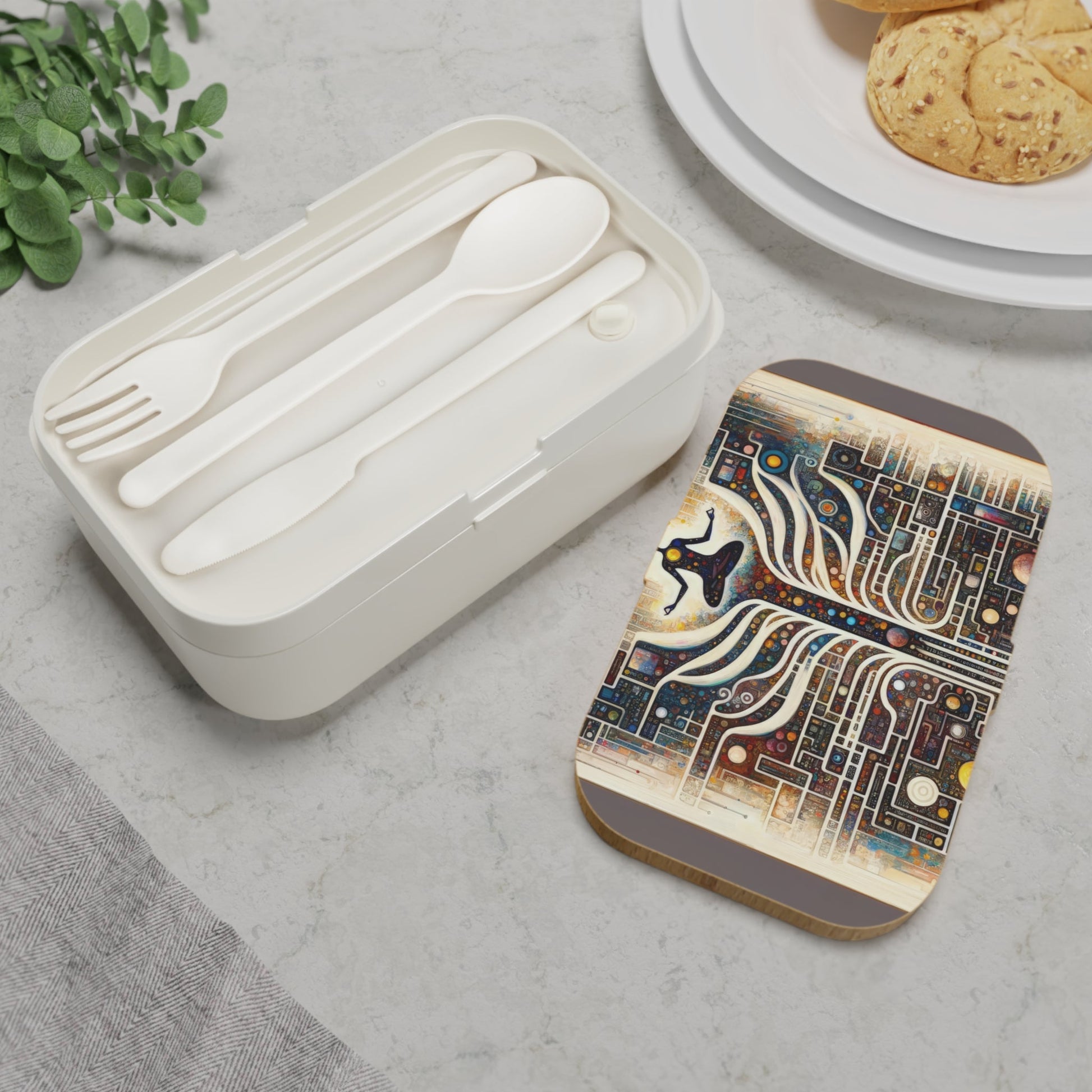 Syncing Silicon Spirituality Bento Lunch Box - ATUH.ART