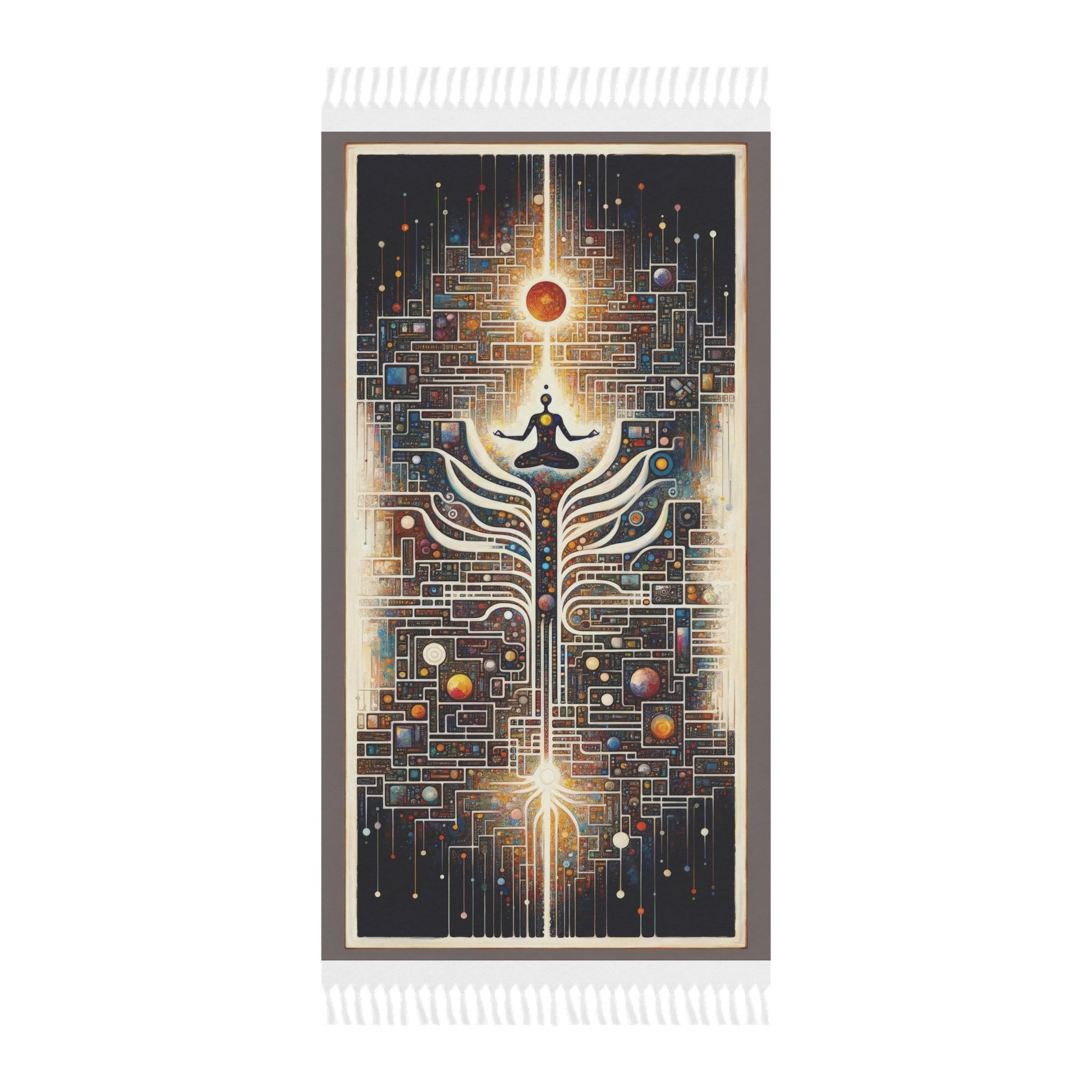 Syncing Silicon Spirituality Boho Beach Cloth - ATUH.ART