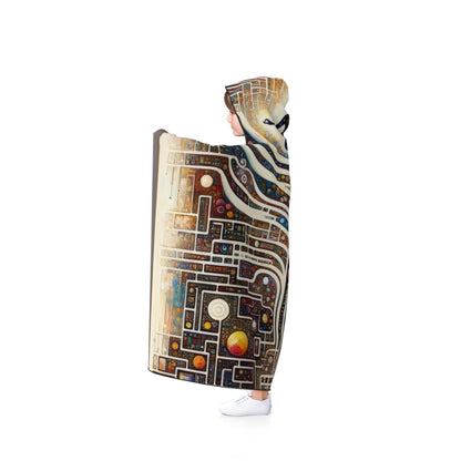 Syncing Silicon Spirituality Hooded Blanket - ATUH.ART