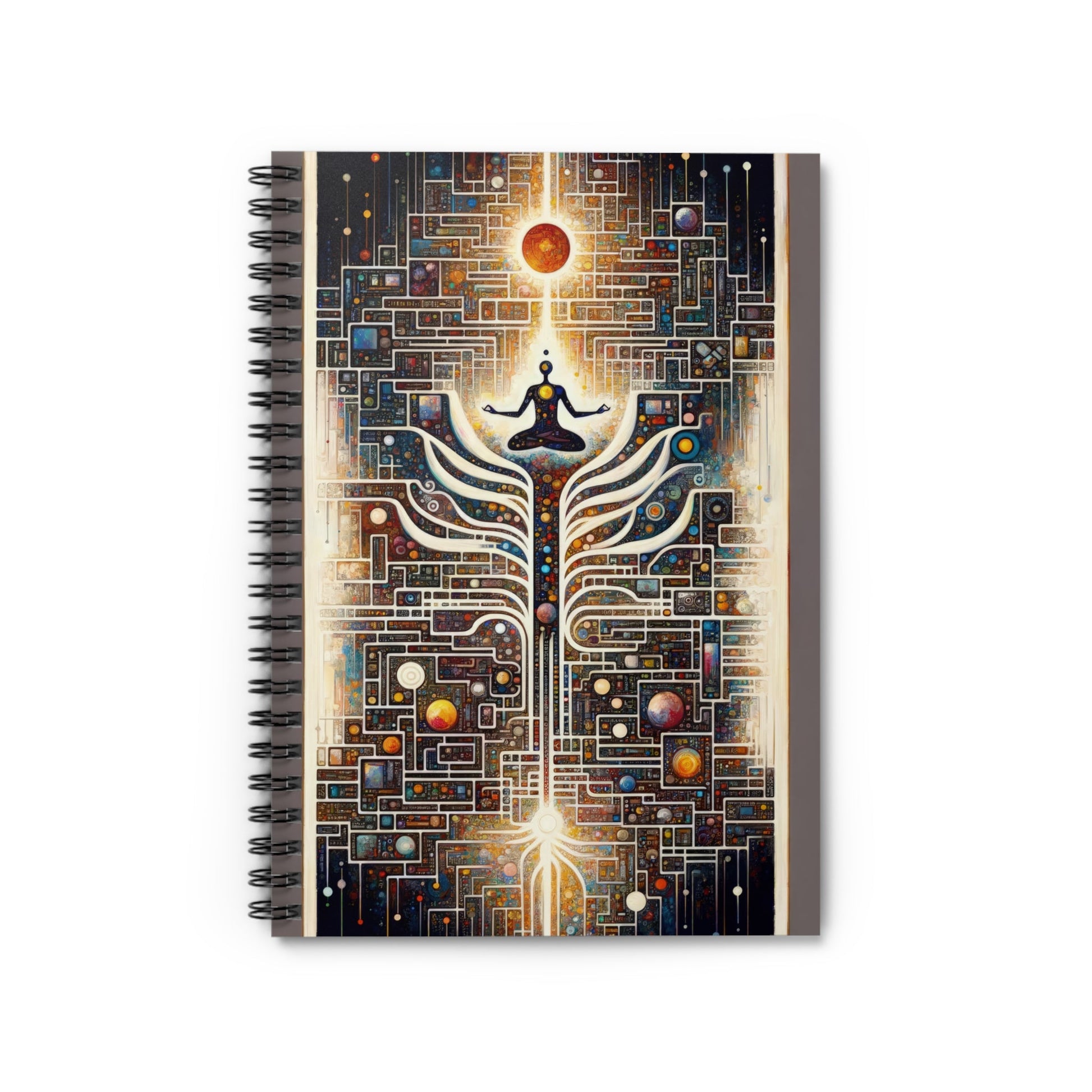 Syncing Silicon Spirituality Spiral Notebook - Ruled Line - ATUH.ART