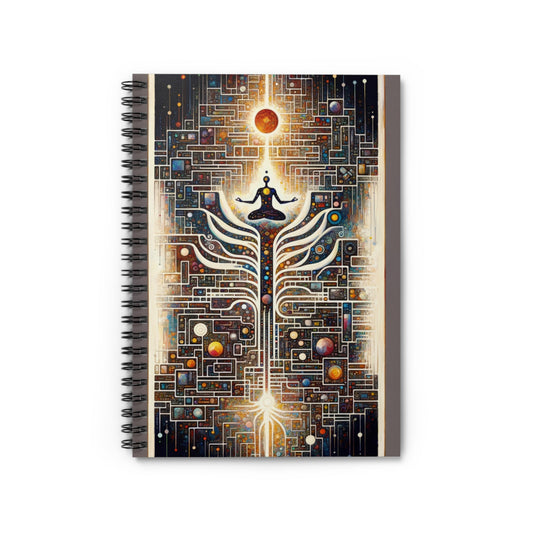 Syncing Silicon Spirituality Spiral Notebook - Ruled Line - ATUH.ART