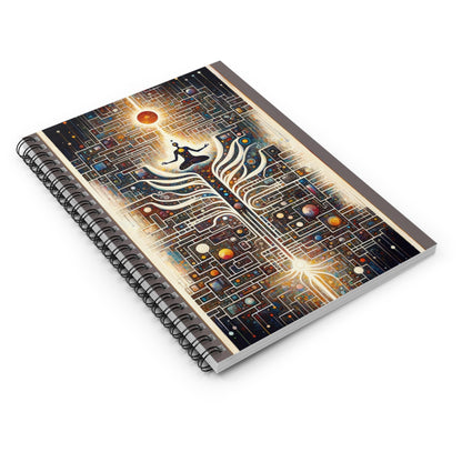 Syncing Silicon Spirituality Spiral Notebook - Ruled Line - ATUH.ART