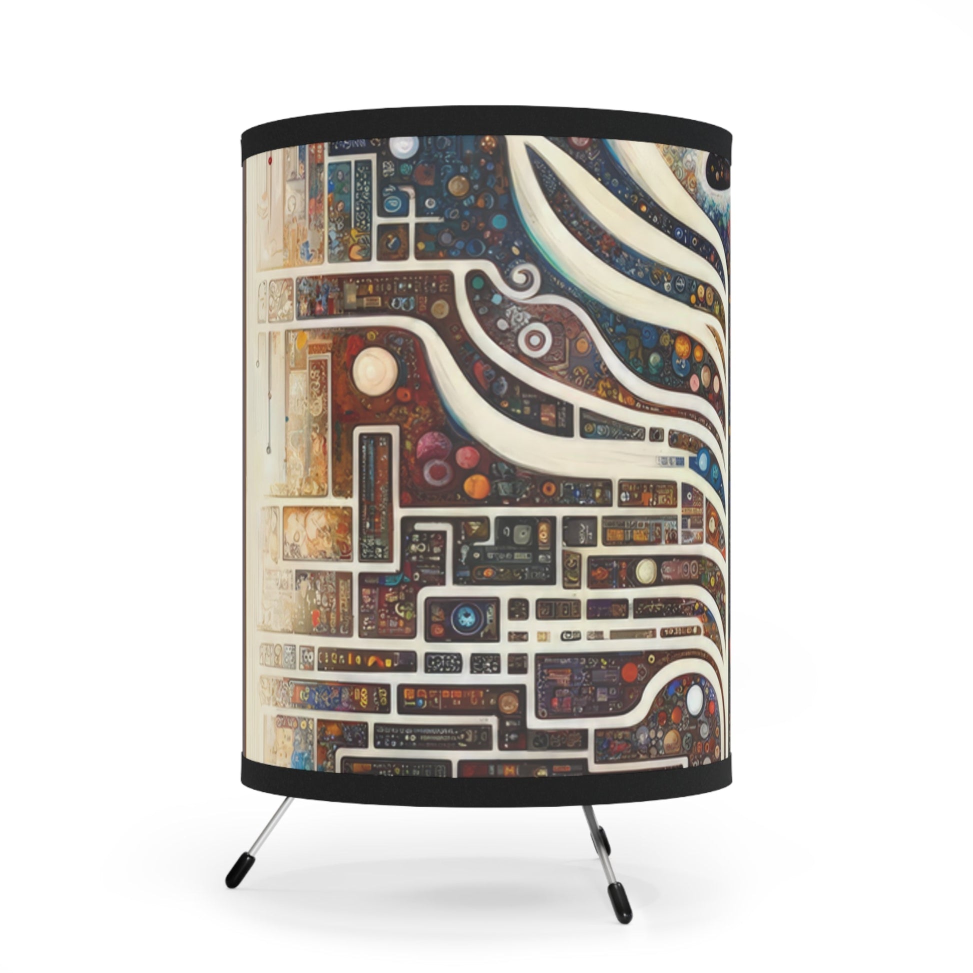 Syncing Silicon Spirituality Tripod Lamp with High-Res Printed Shade, US\CA plug - ATUH.ART