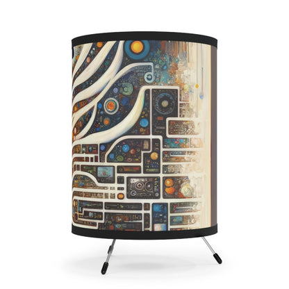 Syncing Silicon Spirituality Tripod Lamp with High-Res Printed Shade, US\CA plug - ATUH.ART