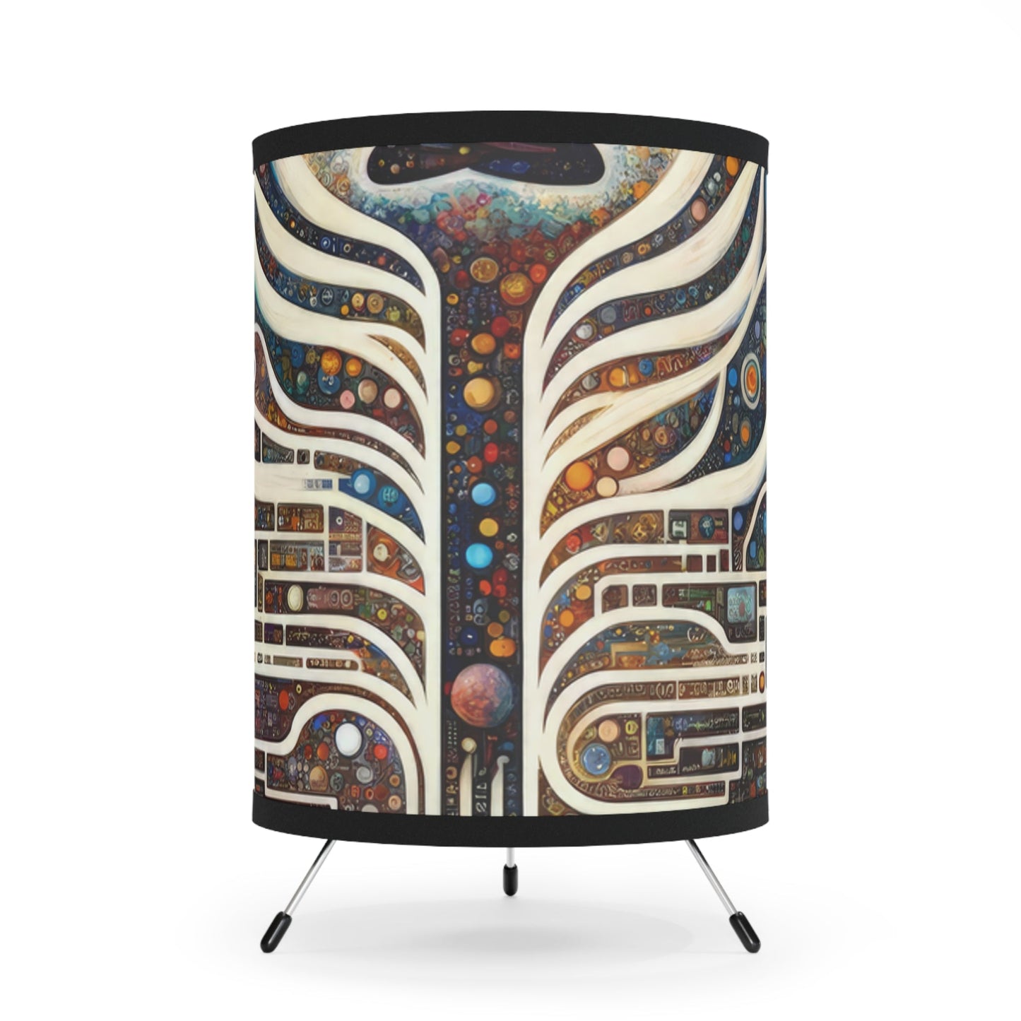 Syncing Silicon Spirituality Tripod Lamp with High-Res Printed Shade, US\CA plug - ATUH.ART