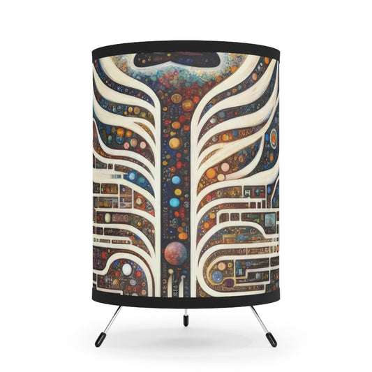 Syncing Silicon Spirituality Tripod Lamp with High-Res Printed Shade, US\CA plug - ATUH.ART
