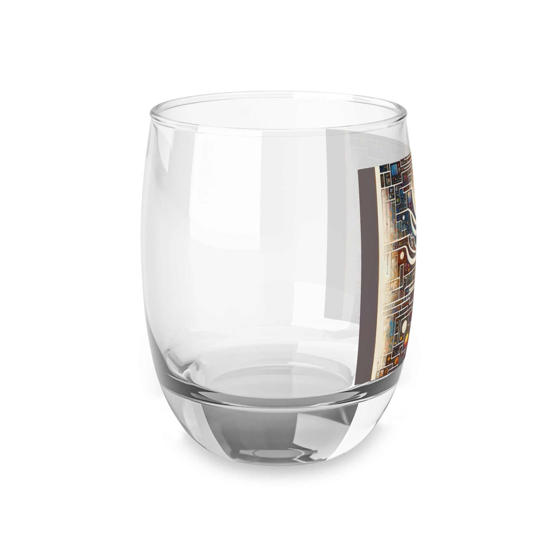 Syncing Silicon Spirituality Whiskey Glass - ATUH.ART