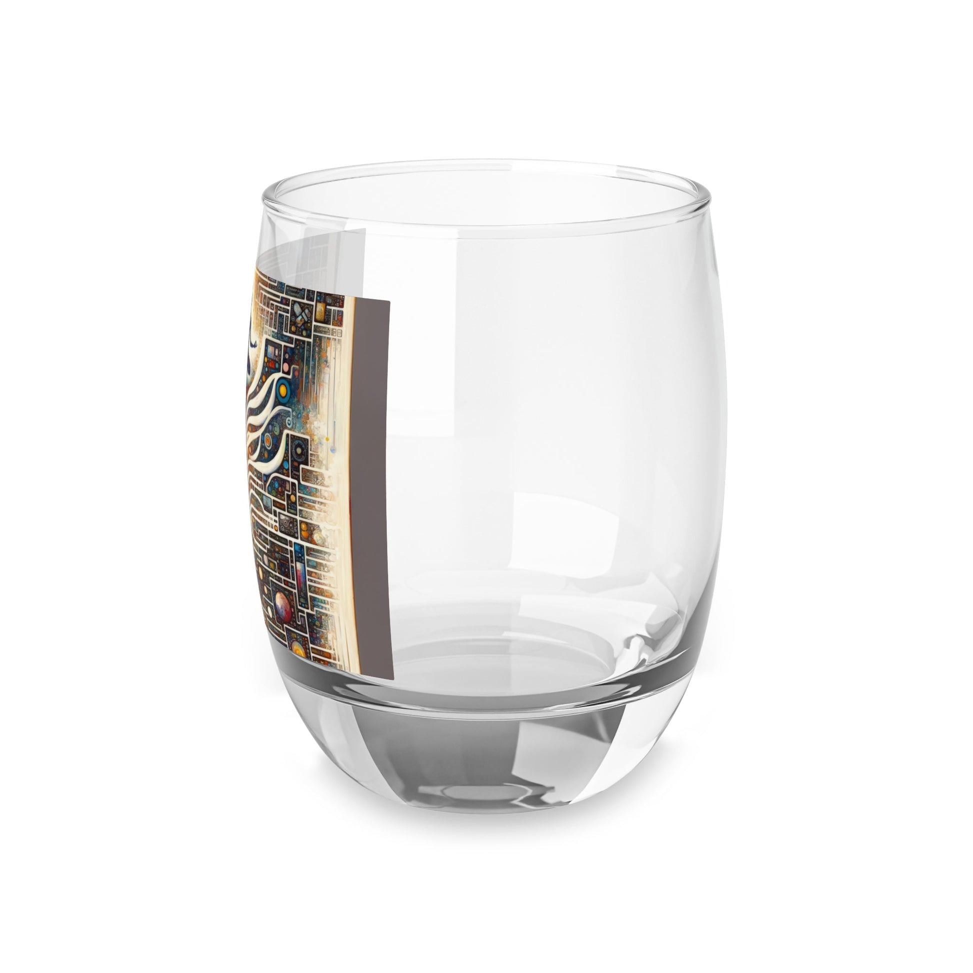 Syncing Silicon Spirituality Whiskey Glass - ATUH.ART