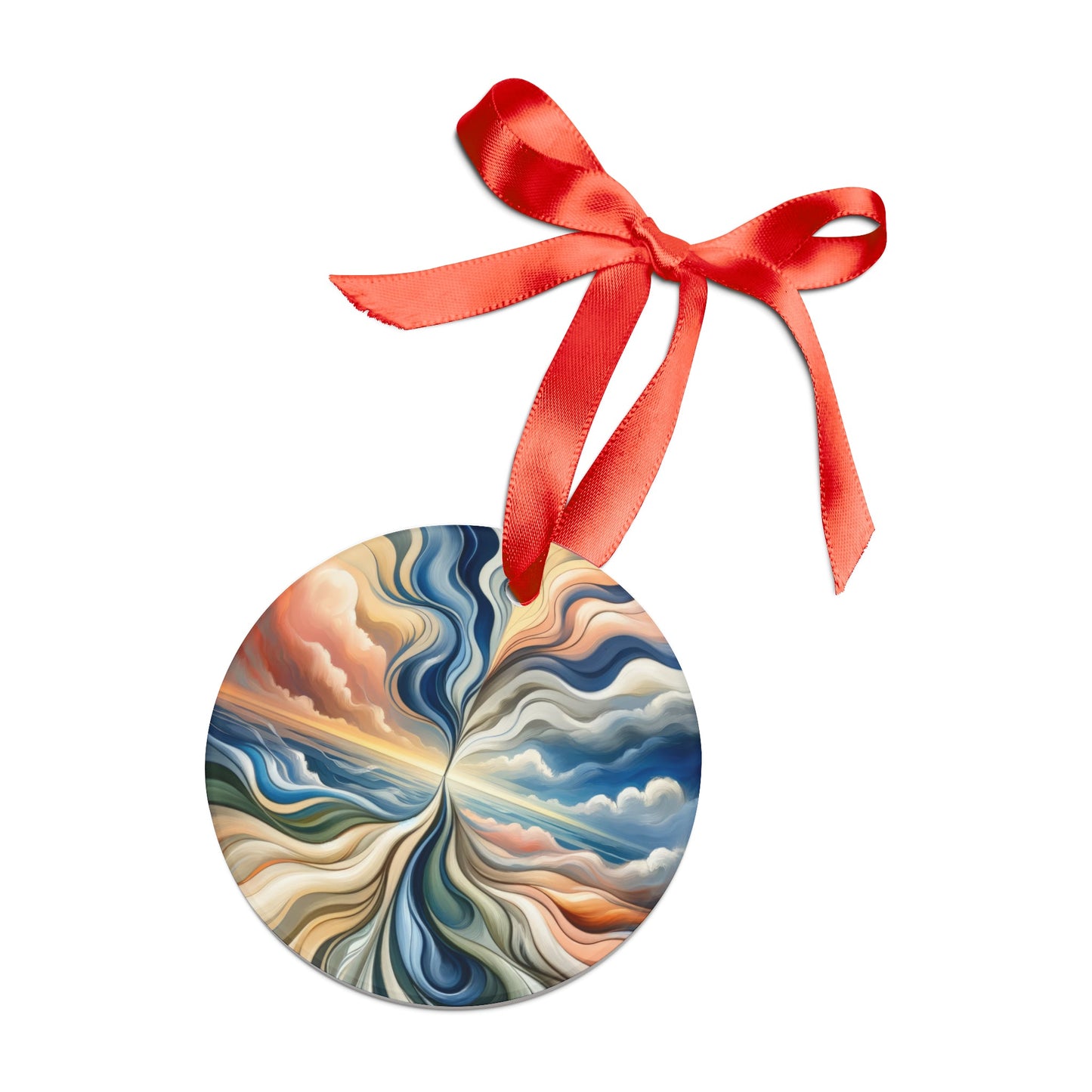 Tachism Confluence Harmony Acrylic Ornament with Ribbon - ATUH.ART