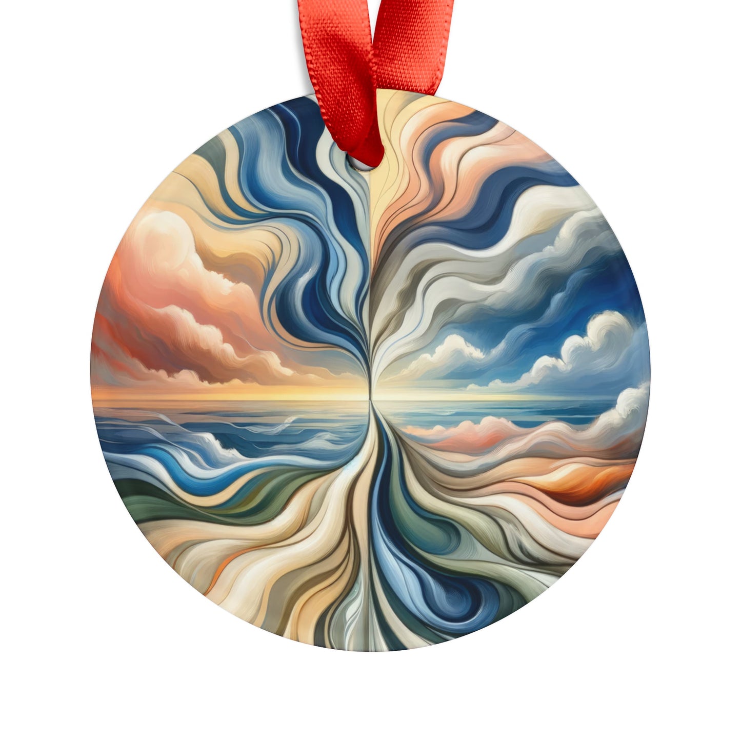 Tachism Confluence Harmony Acrylic Ornament with Ribbon - ATUH.ART