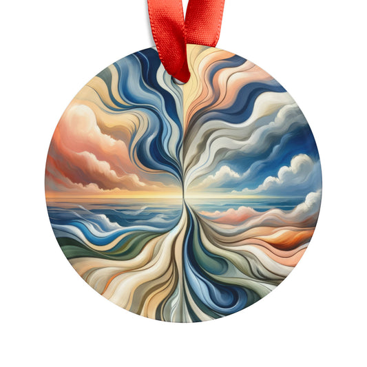 Tachism Confluence Harmony Acrylic Ornament with Ribbon - ATUH.ART