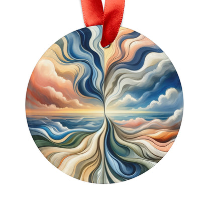 Tachism Confluence Harmony Acrylic Ornament with Ribbon - ATUH.ART
