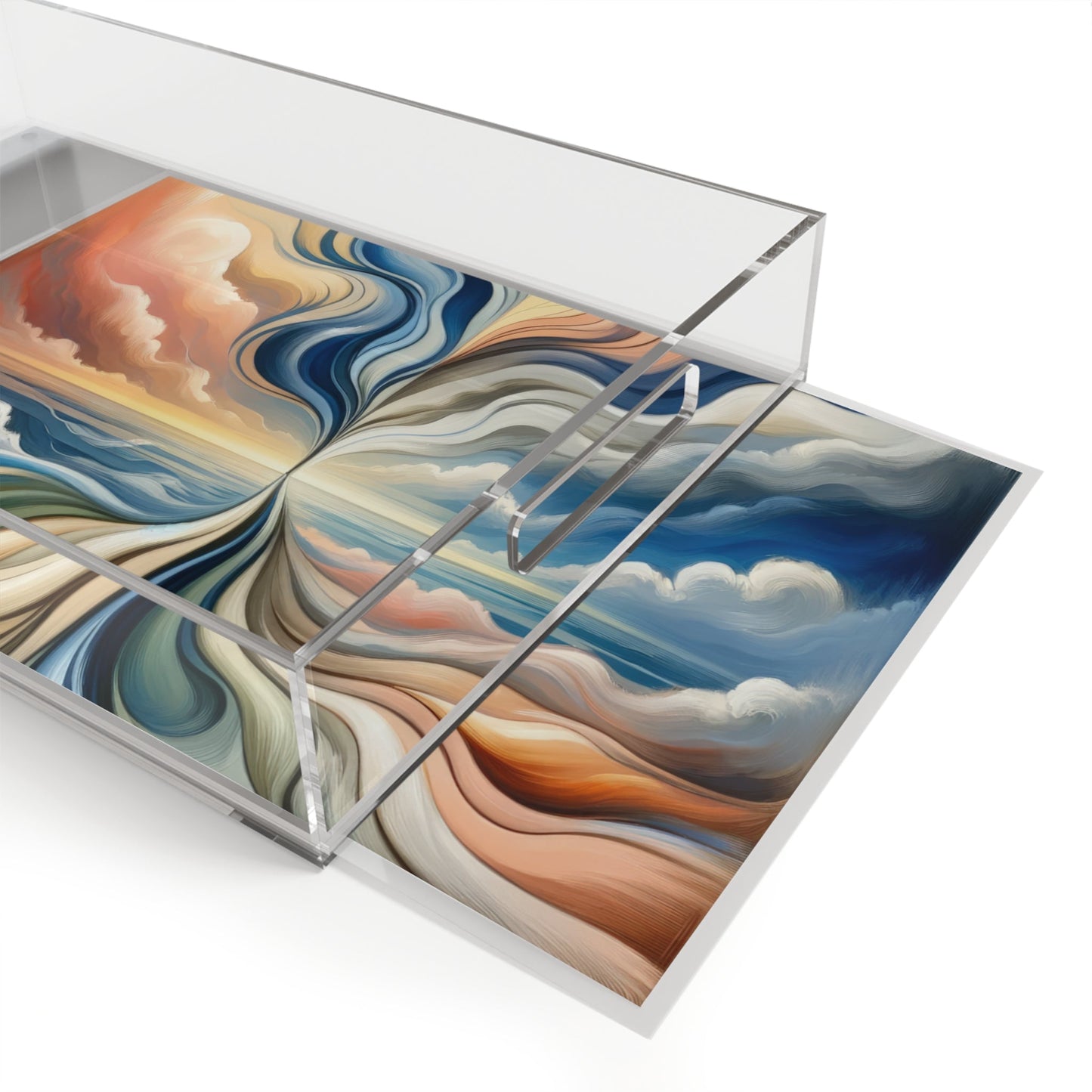 Tachism Confluence Harmony Acrylic Serving Tray - ATUH.ART