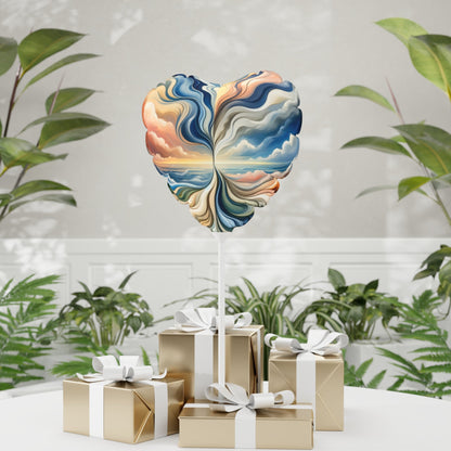 Tachism Confluence Harmony Balloon (Round and Heart-shaped), 11" - ATUH.ART