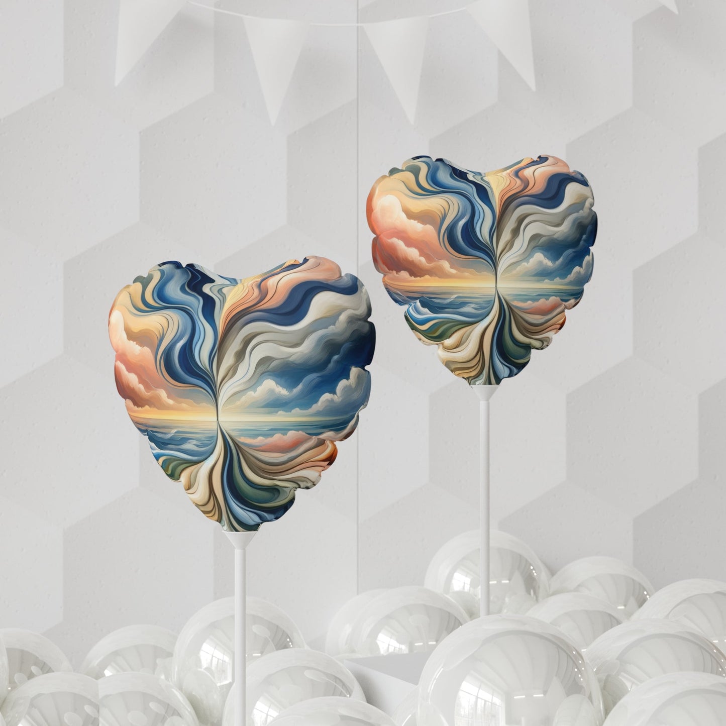 Tachism Confluence Harmony Balloon (Round and Heart-shaped), 11" - ATUH.ART