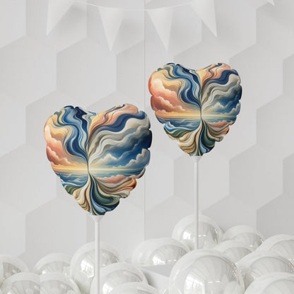 Tachism Confluence Harmony Balloon (Round and Heart-shaped), 11" - ATUH.ART