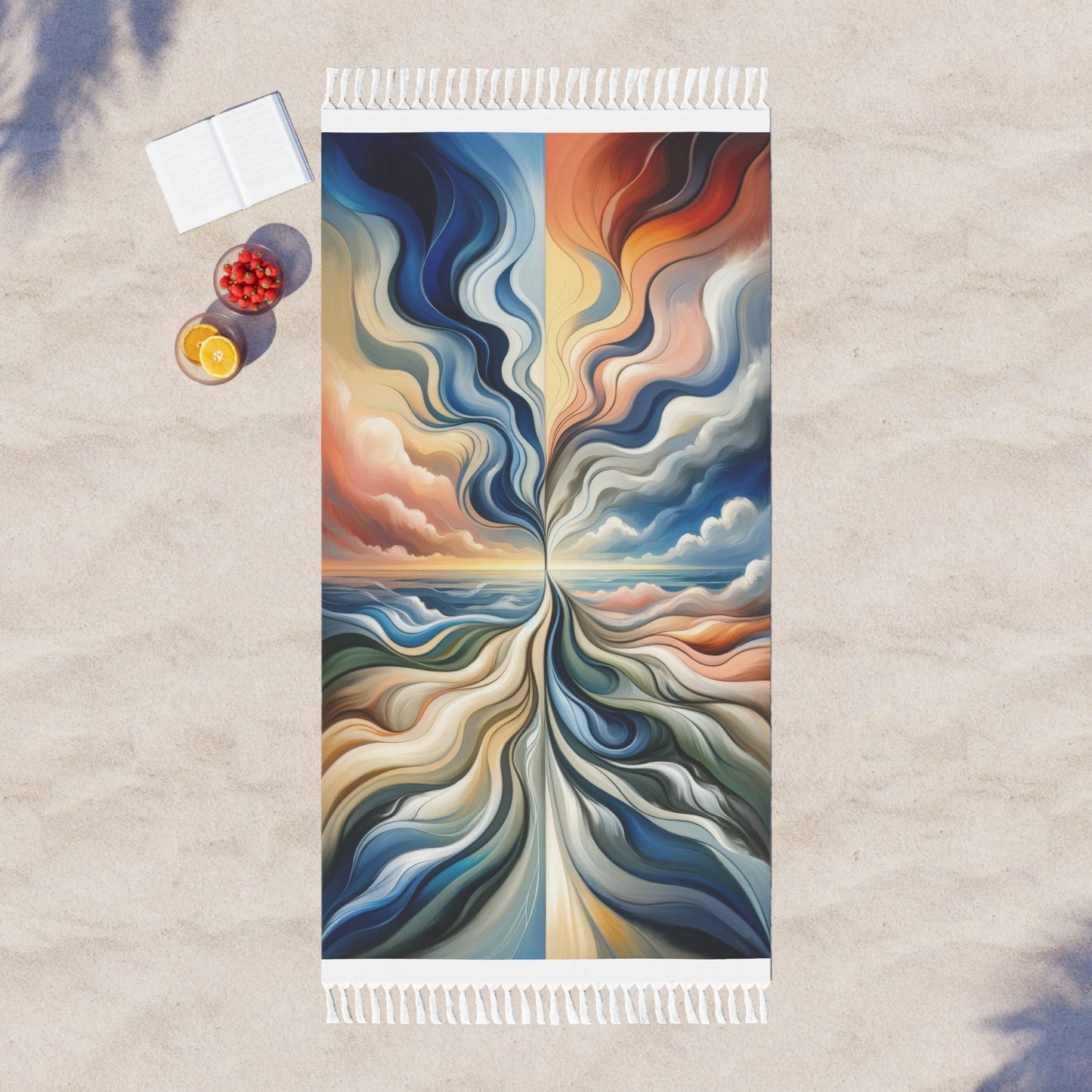 Tachism Confluence Harmony Boho Beach Cloth - ATUH.ART