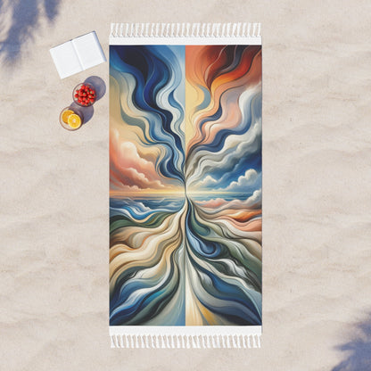 Tachism Confluence Harmony Boho Beach Cloth - ATUH.ART