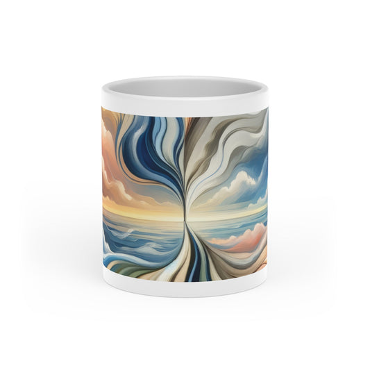 Tachism Confluence Harmony Heart-Shaped Mug - ATUH.ART