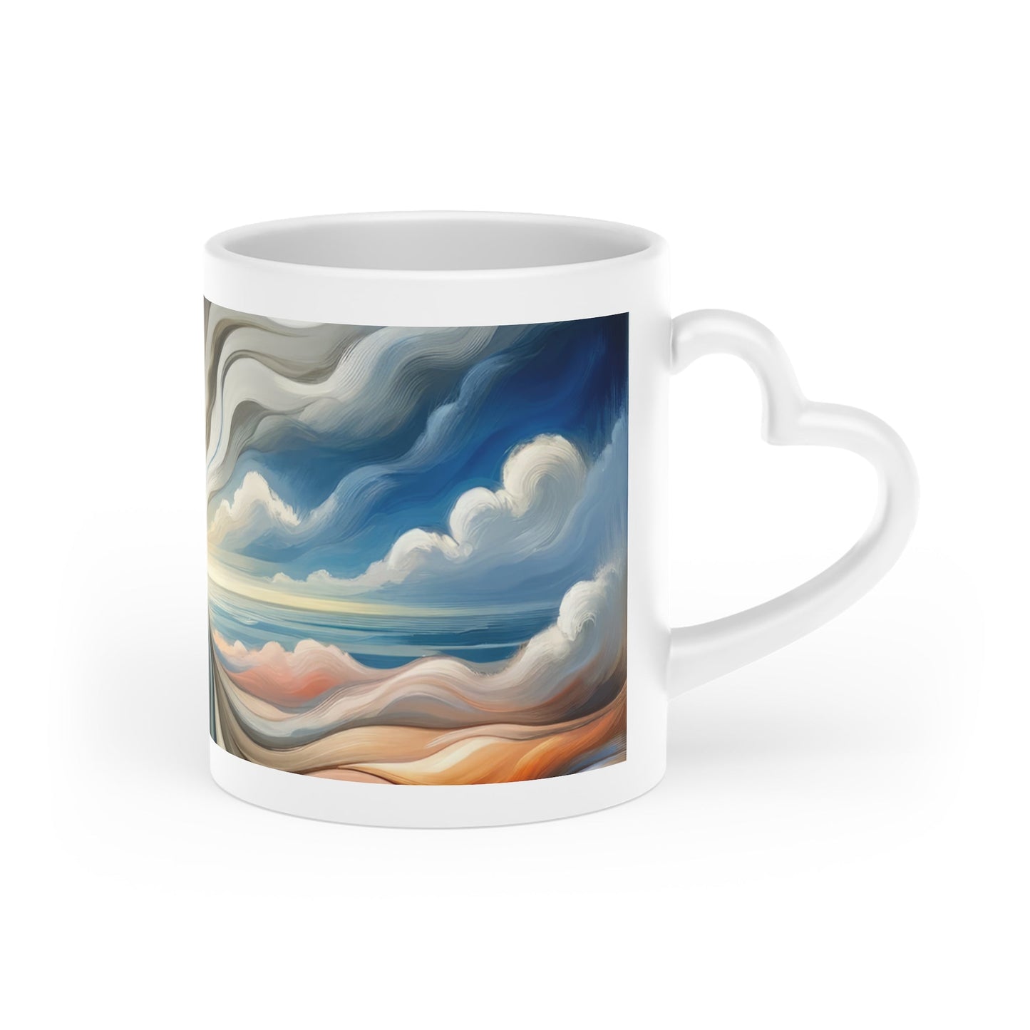 Tachism Confluence Harmony Heart-Shaped Mug - ATUH.ART