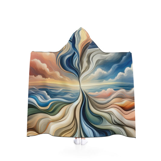 Tachism Confluence Harmony Hooded Blanket - ATUH.ART