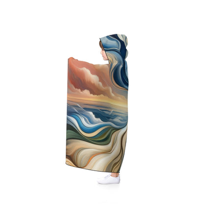 Tachism Confluence Harmony Hooded Blanket - ATUH.ART