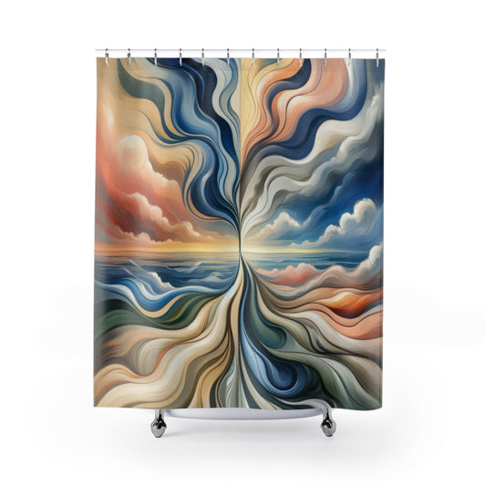 Tachism Confluence Harmony Shower Curtains - ATUH.ART