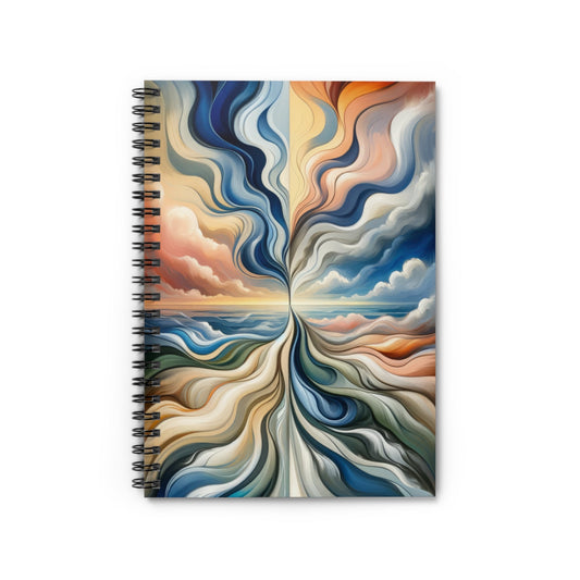 Tachism Confluence Harmony Spiral Notebook - Ruled Line - ATUH.ART
