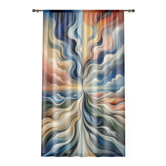 Tachism Confluence Harmony Window Curtain - ATUH.ART