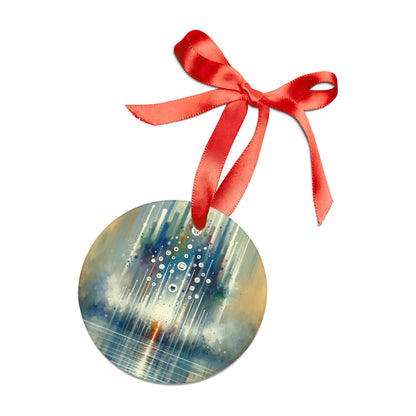 Tachism Digital Escape Acrylic Ornament with Ribbon - ATUH.ART