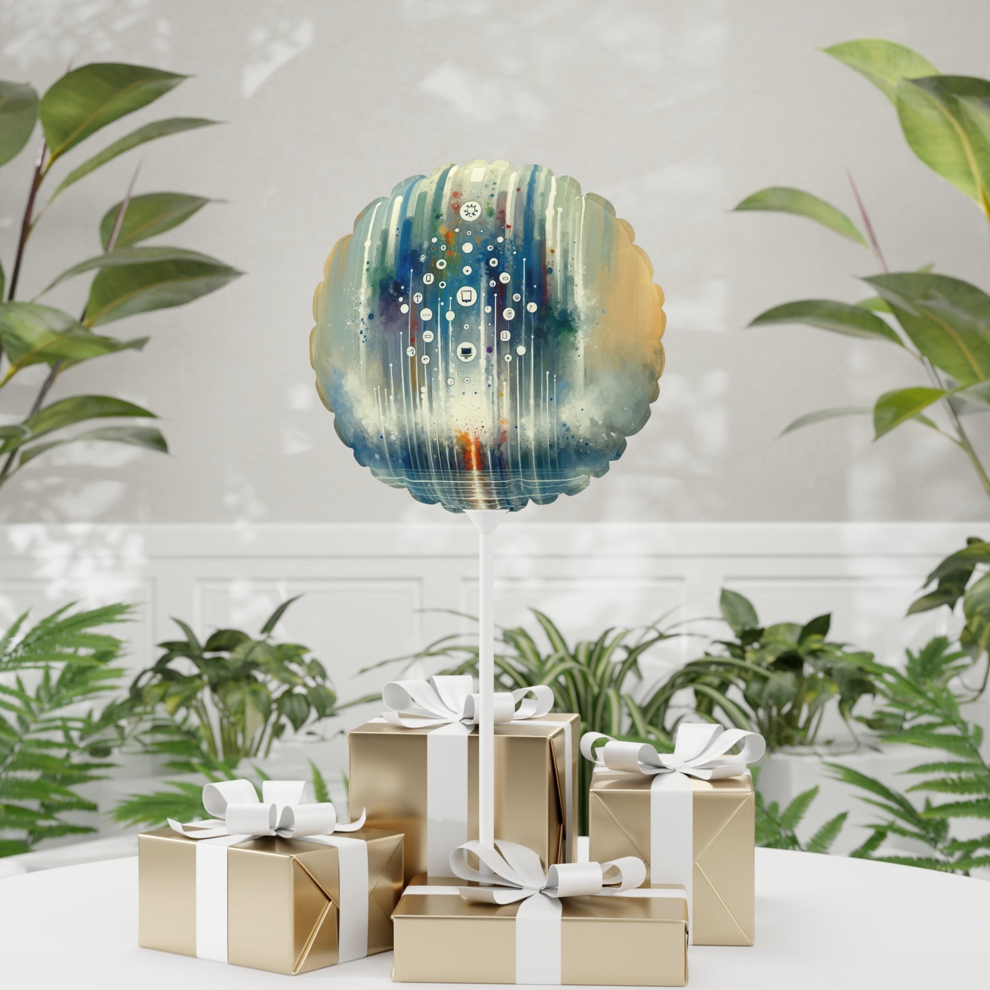 Tachism Digital Escape Balloon (Round and Heart-shaped), 11" - ATUH.ART
