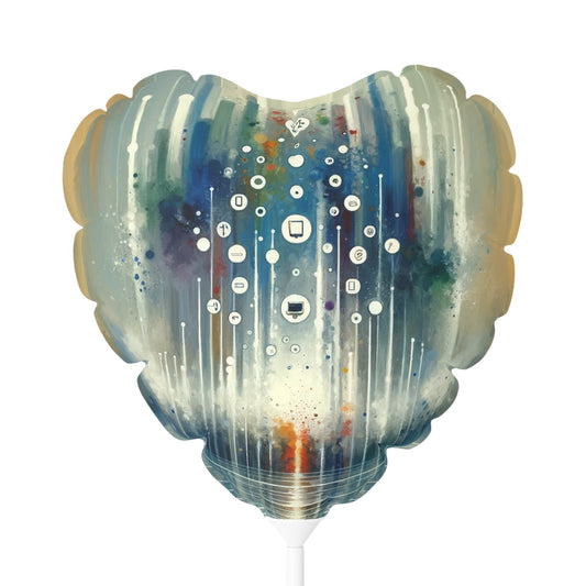 Tachism Digital Escape Balloon (Round and Heart-shaped), 11" - ATUH.ART