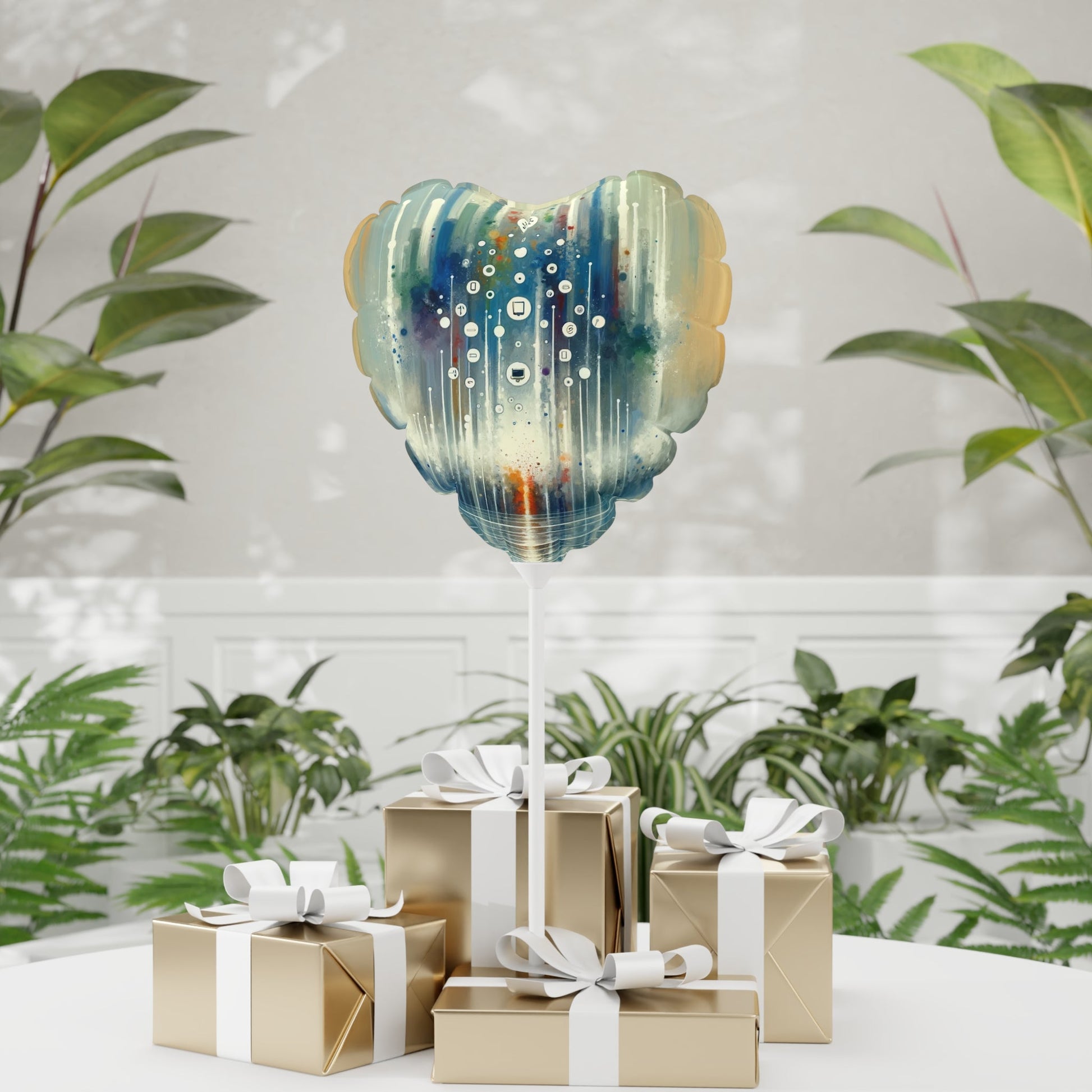 Tachism Digital Escape Balloon (Round and Heart-shaped), 11" - ATUH.ART