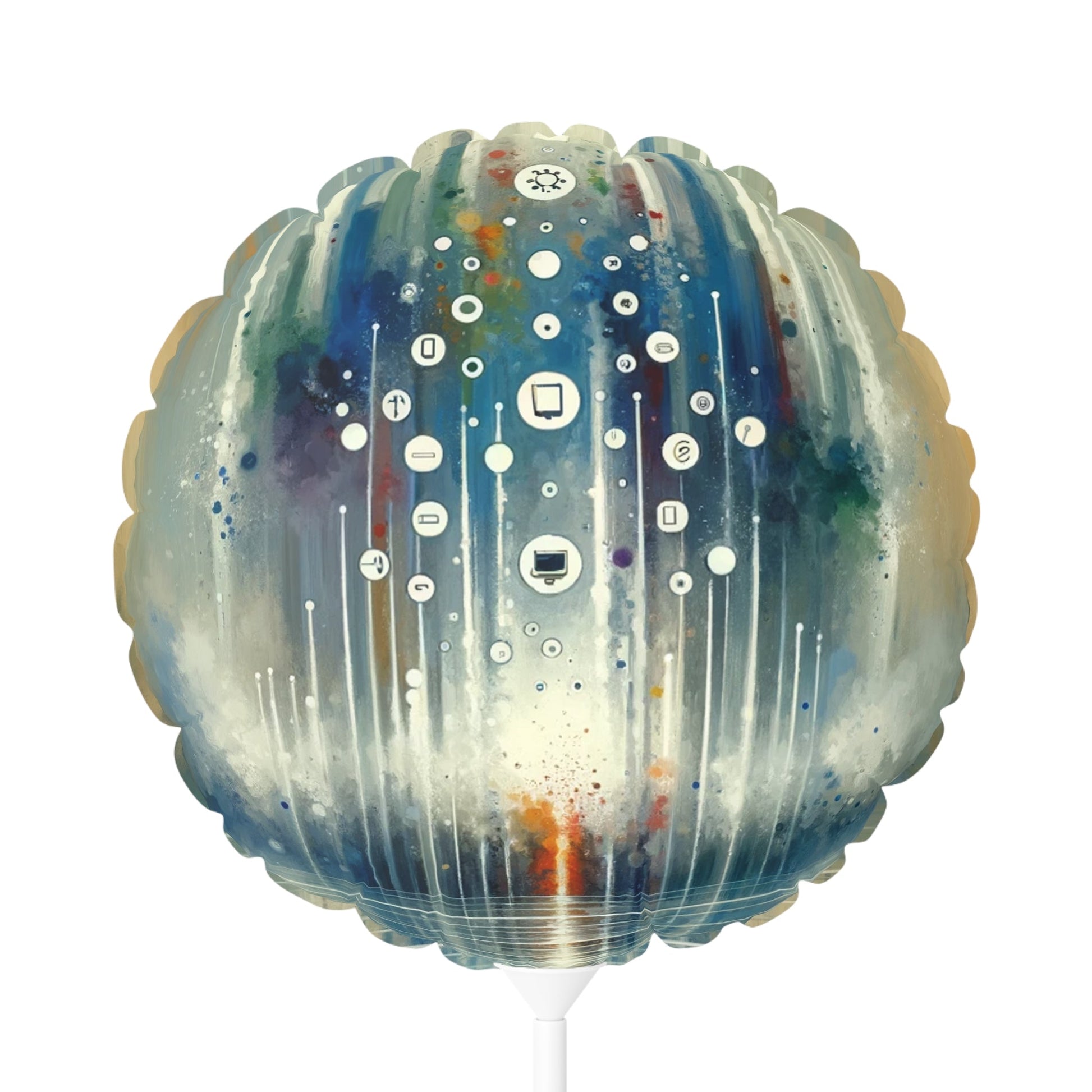Tachism Digital Escape Balloon (Round and Heart-shaped), 11" - ATUH.ART