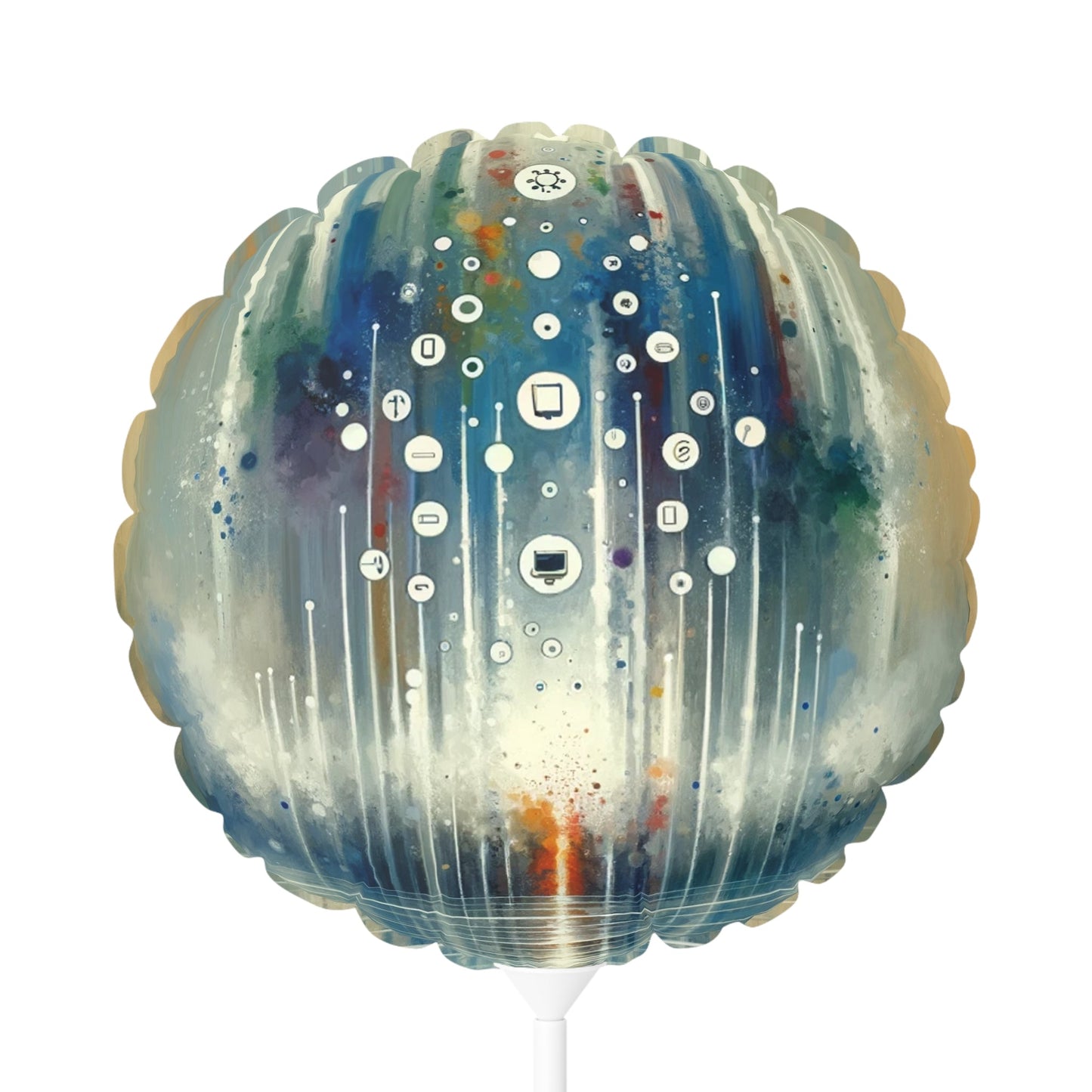 Tachism Digital Escape Balloon (Round and Heart-shaped), 11" - ATUH.ART