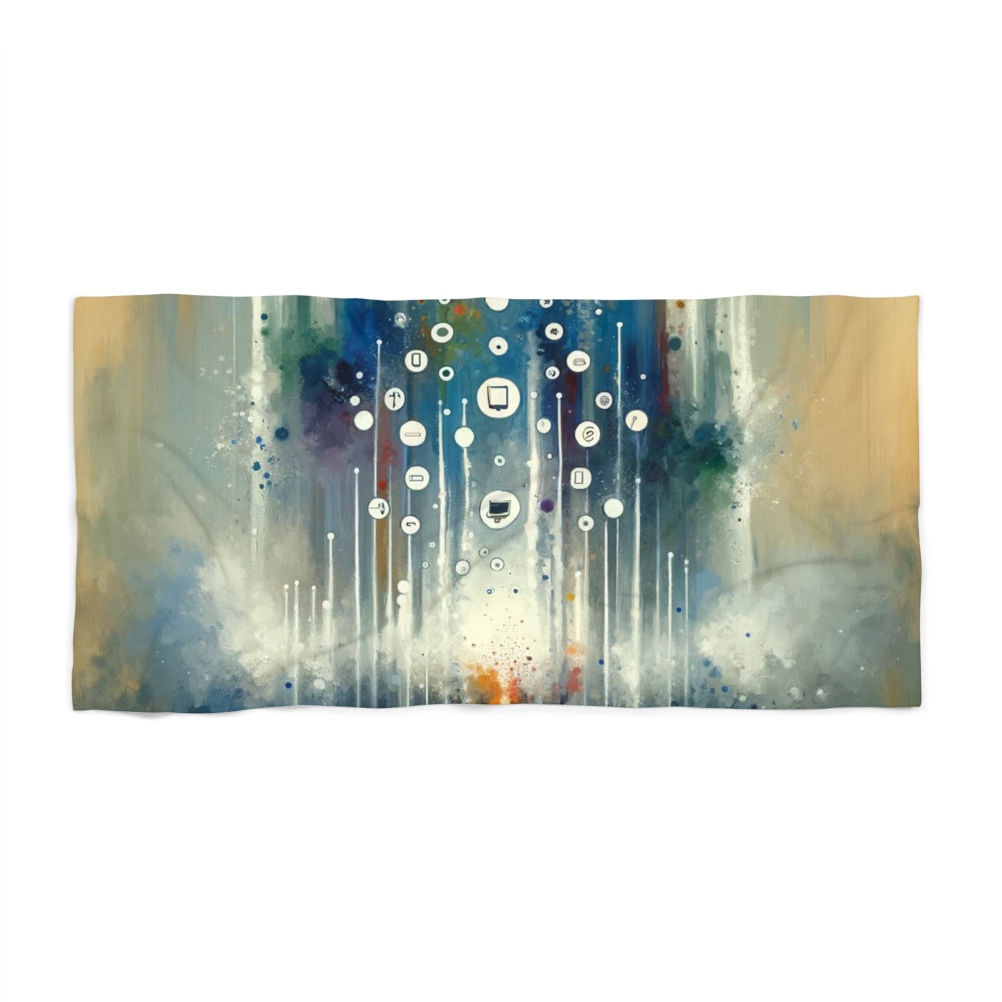 Tachism Digital Escape Beach Towel - ATUH.ART