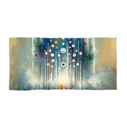 Tachism Digital Escape Beach Towel - ATUH.ART
