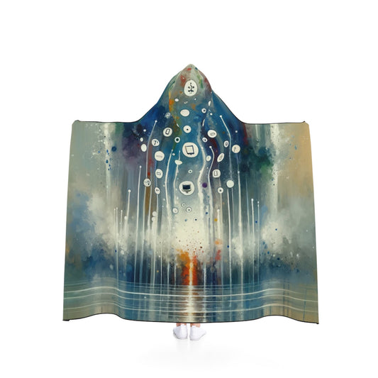 Tachism Digital Escape Hooded Blanket - ATUH.ART