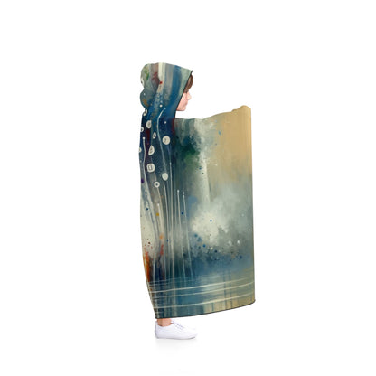 Tachism Digital Escape Hooded Blanket - ATUH.ART
